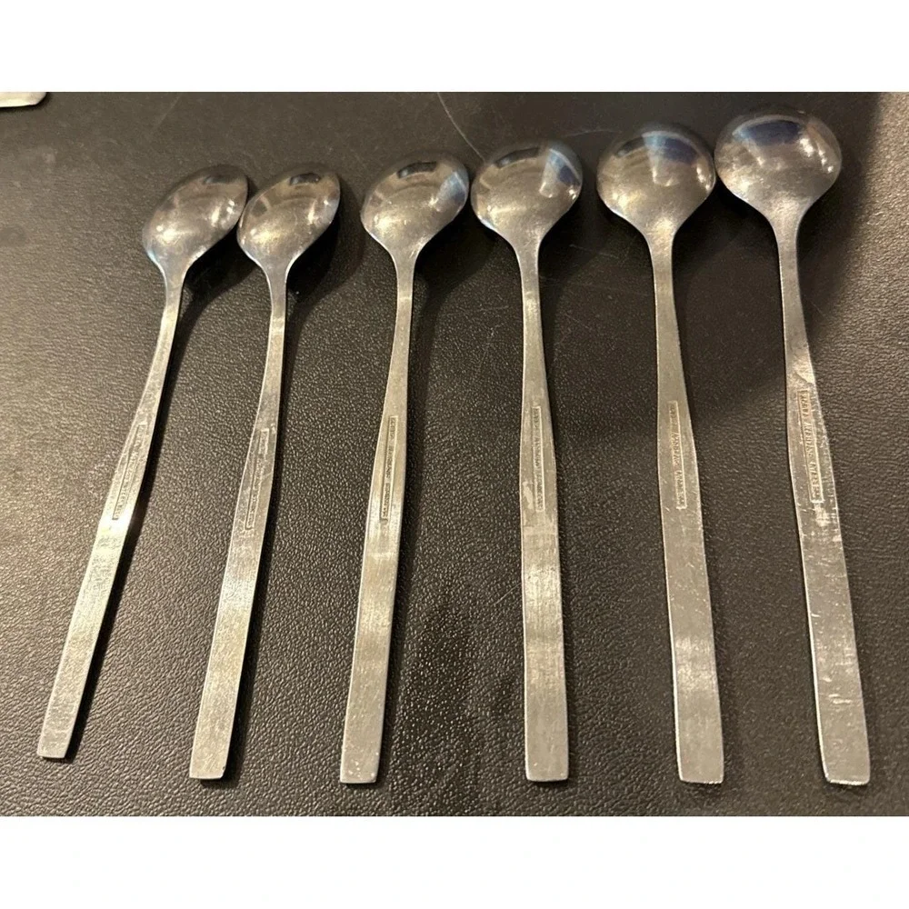 Oneida Northland Spring Fever Stainless Steel Iced Tea Spoon Spoons Set Of 6